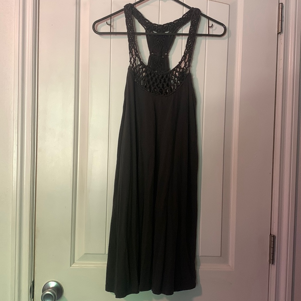 Billabong charcoal  gray swim coverup/mini dress size M